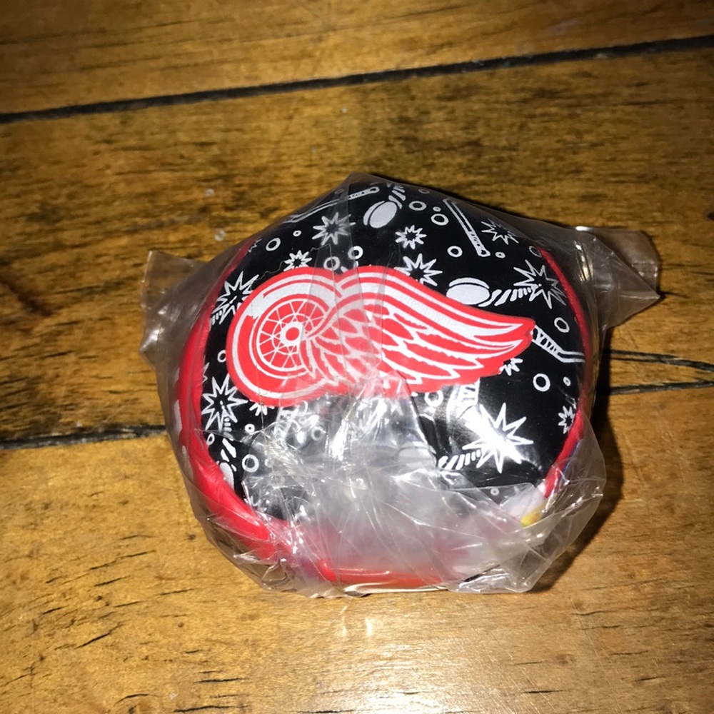 Detroit Red Wings Black & Red Hockey Puck Plush Hack Sack